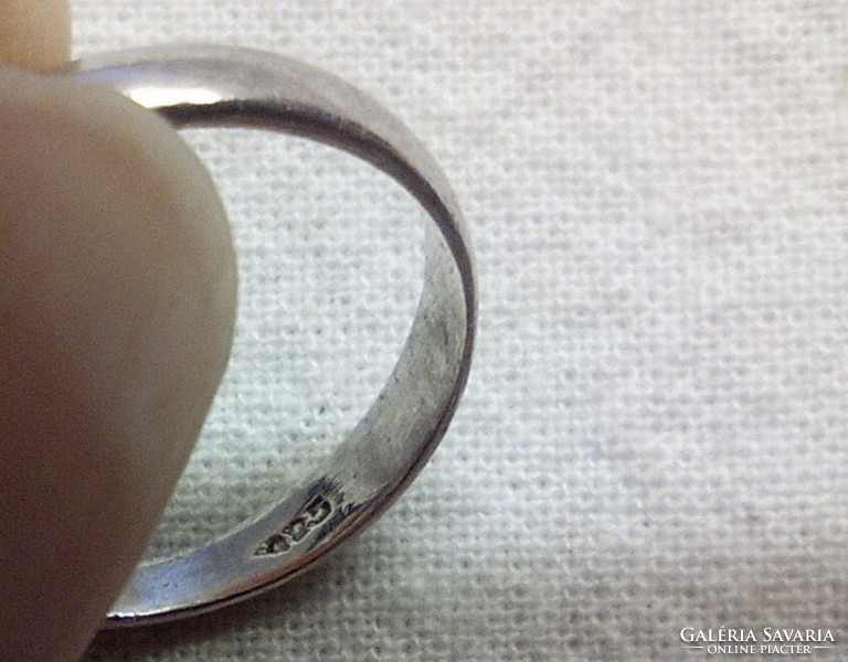 Modern ezüst korall gyűrű, 925-ös ezüst