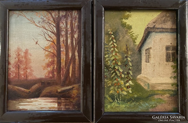 Two small oil on canvas landscapes