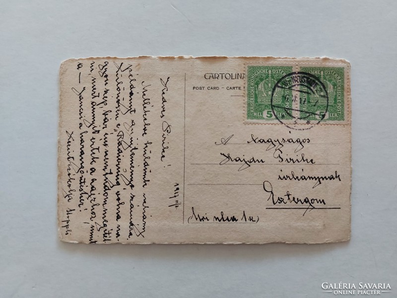 Régi képeslap 1917 levelezőlap hajók
