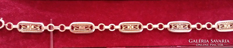 Antique Bracelet 14k Old Fox Head Engraved Style Gold 17g 1870s Bracelet