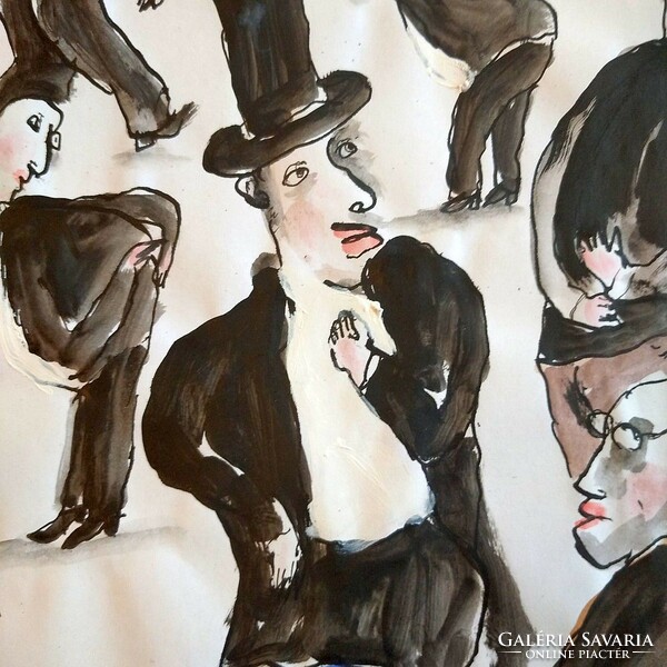 Für emil: I live in a time of change, but the diagnosis of various ailments is disturbing - watercolor