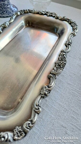 Lancaster rose, poole silver-plated, exceptionally beautiful, large-sized tray