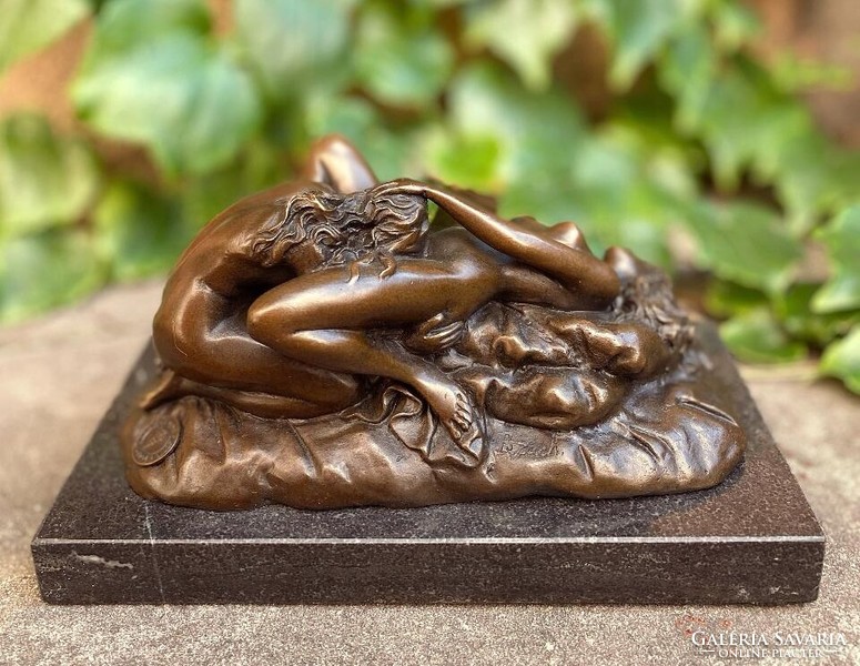 Erotikus jelenet - Női aktok - bronz szobor