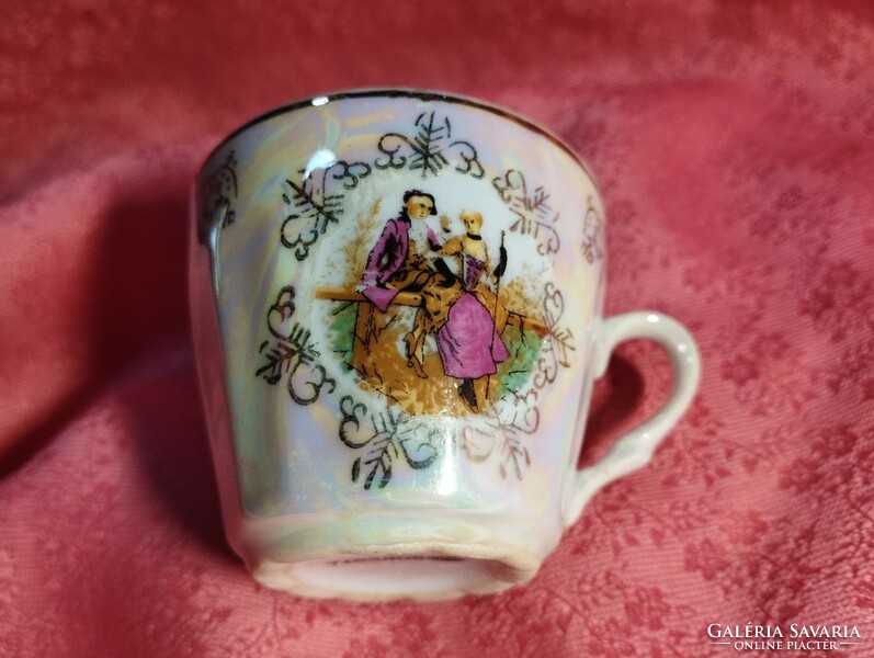 Beautiful baroque patterned, eosin porcelain coffee cup for replacement