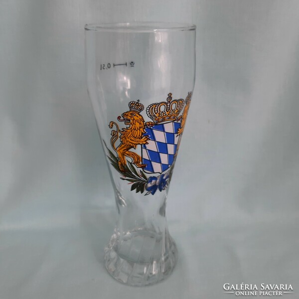 German glass beer glass (0.5 liter)