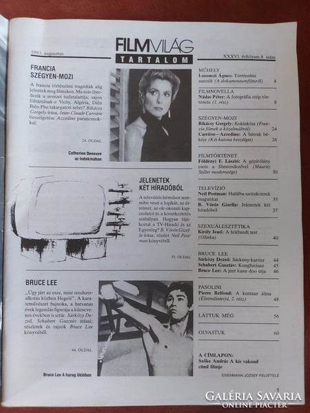 Filmvilág, 1993. August, magazine