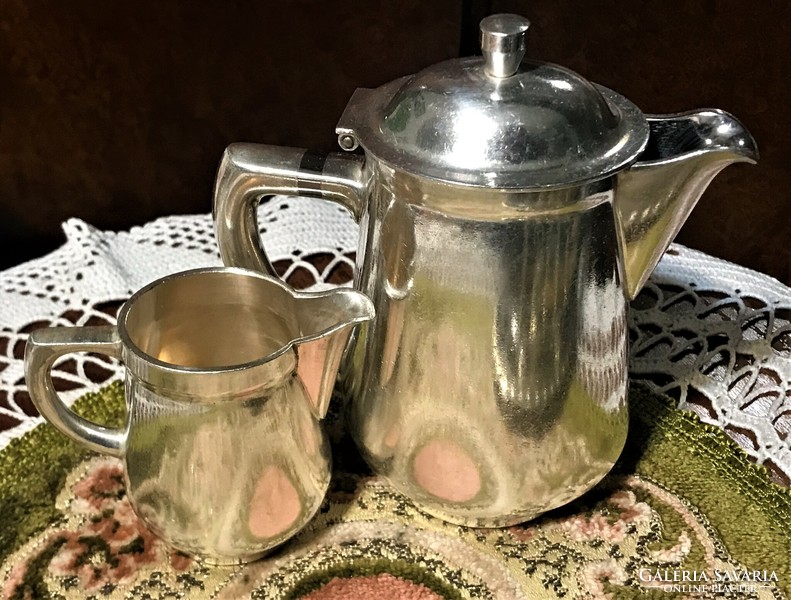 Beautiful, wmf, antique, 100 years old, silver-plated, tea or coffee coffee pot, beautiful pieces