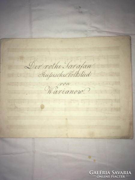 /1800- as évek/ Der rothe Tarafan Rufsisches Volkslied von Warianov.