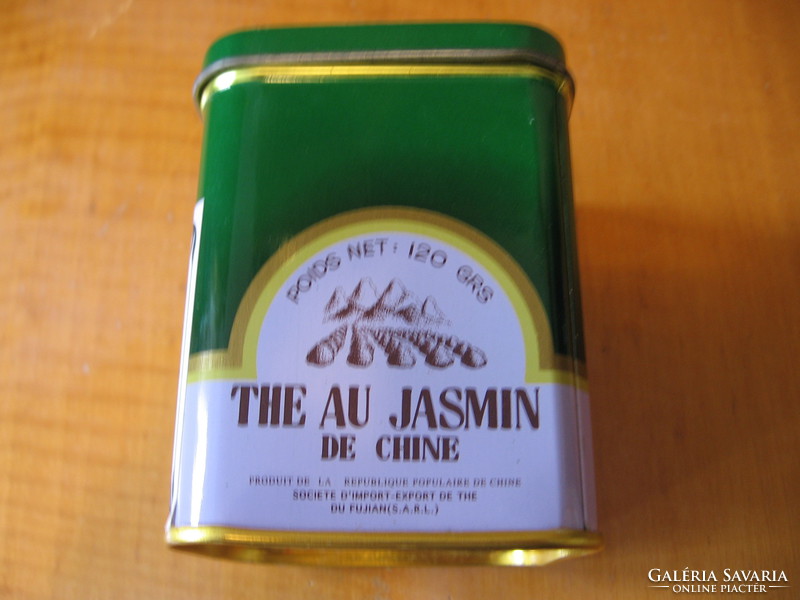 China jasmine tea in metal box