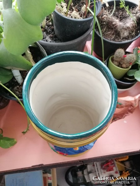 Large white clay jar