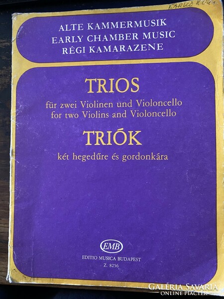 Trios for two violins and gordonka (score and parts)