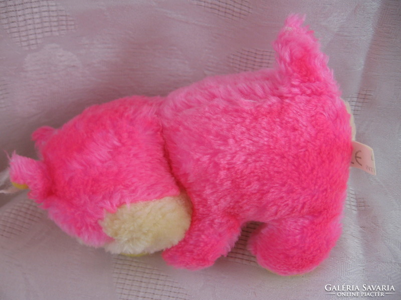 Pink sitting plush fox esc toys international