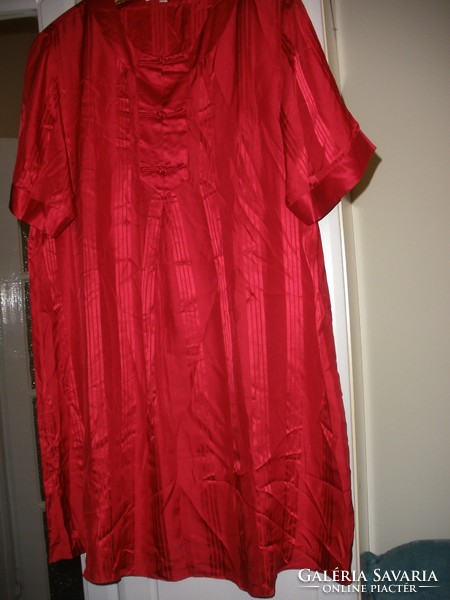 100% Silk nightgown, dark red