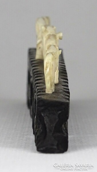 1L984 Faragott csont vonuló elefántcsorda 22 cm