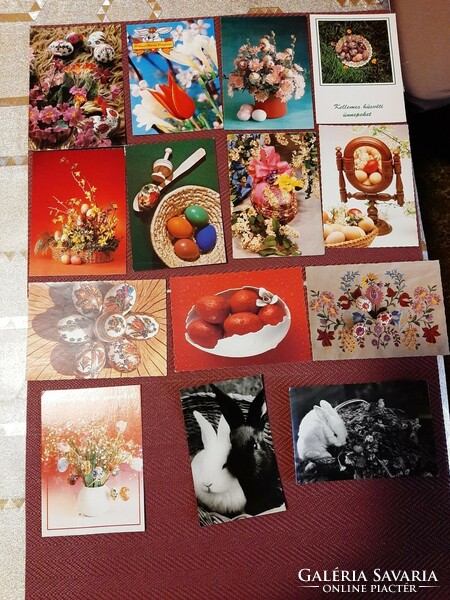 Húsvéti képeslapok, postatiszta 32 db-os, egyben megéri