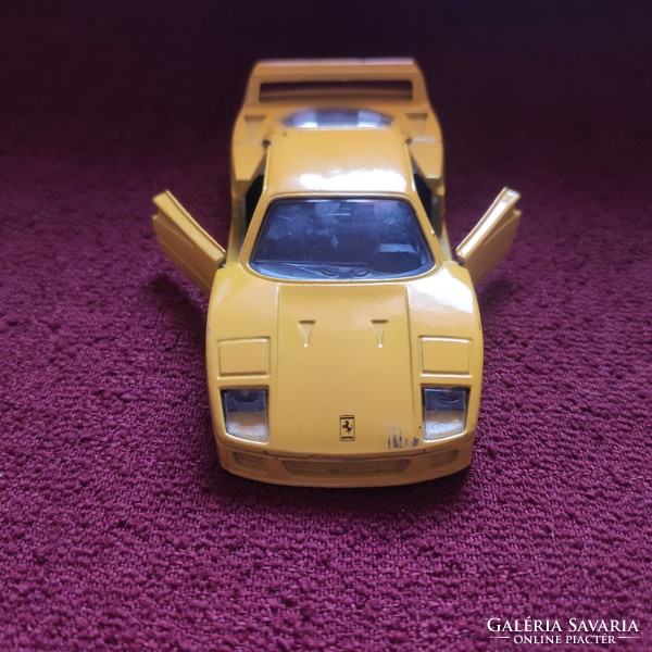 Yellow ferrari f40 car model, model car