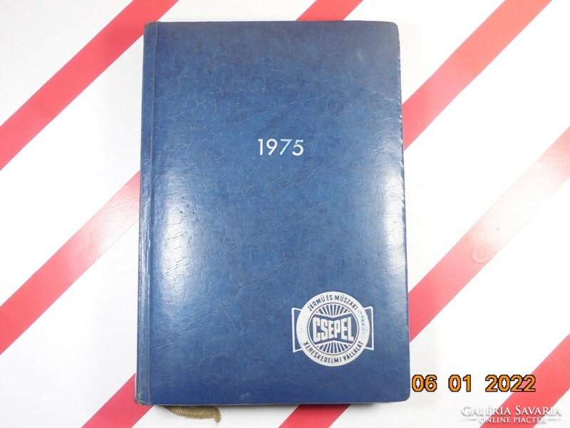 Deadline diary 1975 Csepel vehicle and technical trade company advertising