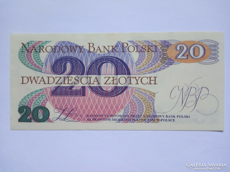 Unc 20  Zloty Lengyelország  1982 !!