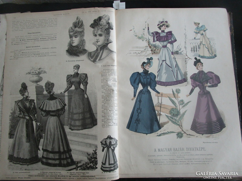 1893 Hungarian bazaar as the workhorse of women magazine 380 pages needlework fashion lots of precious steel engravings
