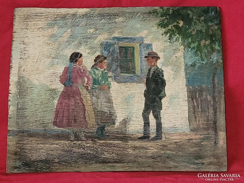 Lajos Várady nádudvar, 1911 - 1998, Győr: antique painting by associates