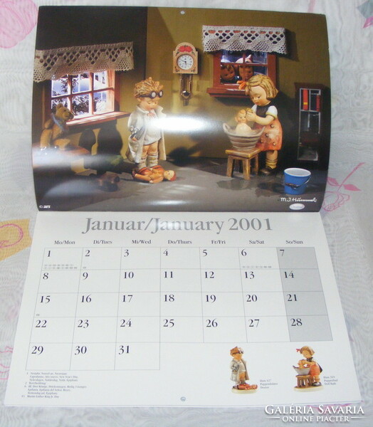 Hummel naptár, kalendárium 2001.