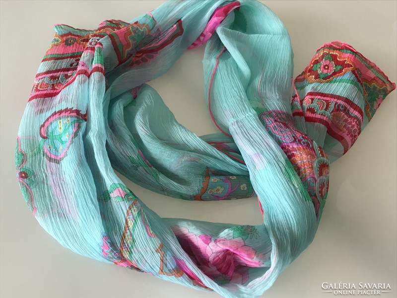 Leonard paris silk scarf with a beautiful pattern, 170 x 50 cm