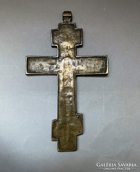 18th century orthodox bronze crucifix.
