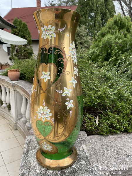 Huge gilded glass vase, 60cm !!!
