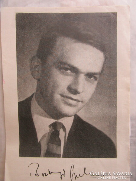1960 Gyula Bodrogi theater artist signed brochure József Attila theater love knocks