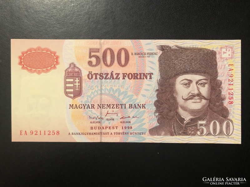 500 forint 1998. "EA"!! UNC!! RITKA!!