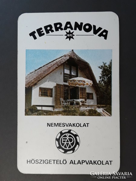 Régi Kártyanaptár 1985 - Terranova nemesvakolat hőszgetelő alapvakolat felirattal - Retró Naptár