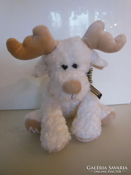 Deer - new - 33 x 26 cm - exclusive - marionnaud - snow white - very soft - quality