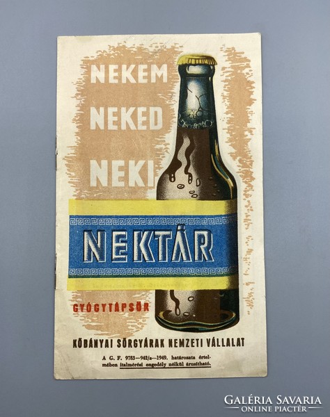 Rare Nectar medicinal beer advertising booklet 1949