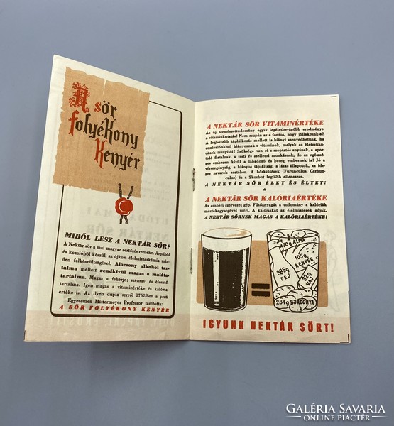 Rare Nectar medicinal beer advertising booklet 1949