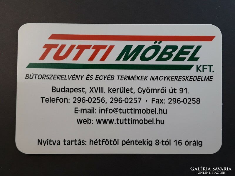 Régi Kártyanaptár 2003 - Tuti Möbel felirattal - Retró Naptár