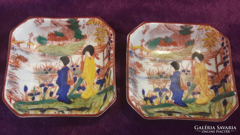 Antique Victoria Porcelain Geisha Plates (l2186)