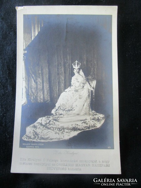 1916 Buda, the last Hungarian king iv. Original photo photo sheet from the time of Queen Zita's coronation of Charles