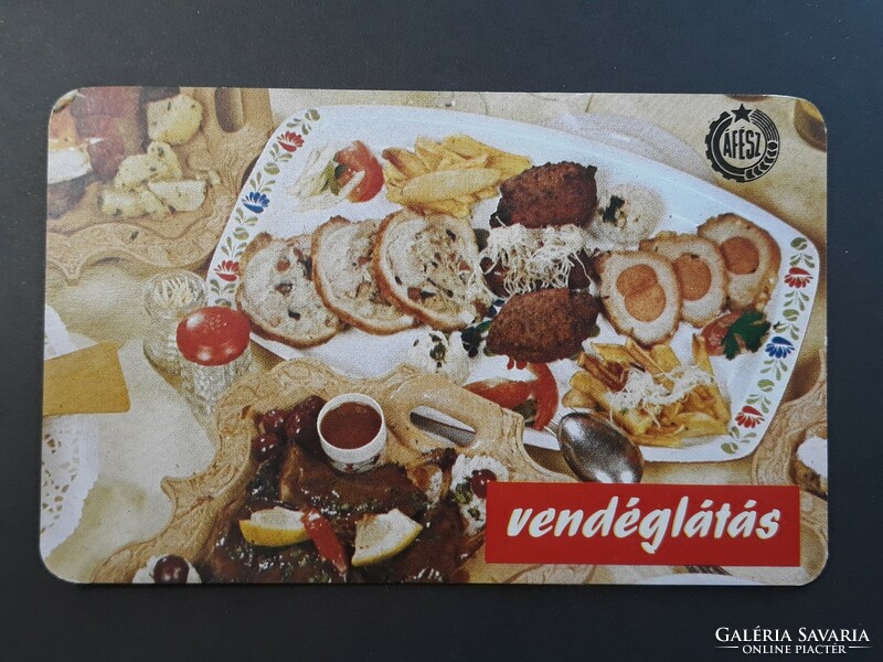 Old card calendar 1985 - with afés catering inscription - retro calendar