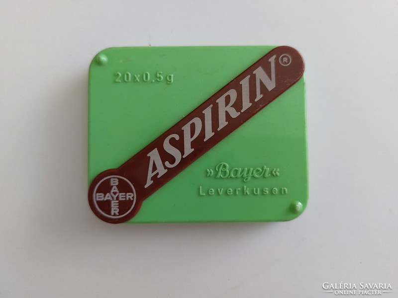 Old medicine box aspirin plastic retro pharmacy bayer box