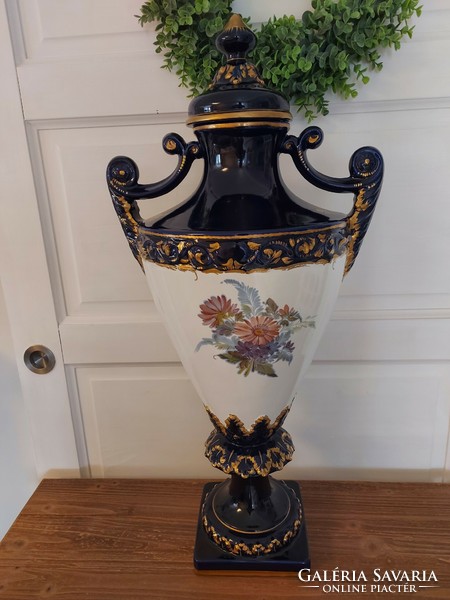 Kobaltkék porcelán padlóváza (80cm)