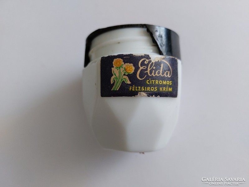 Old beep perfume box in elida retro cream jar