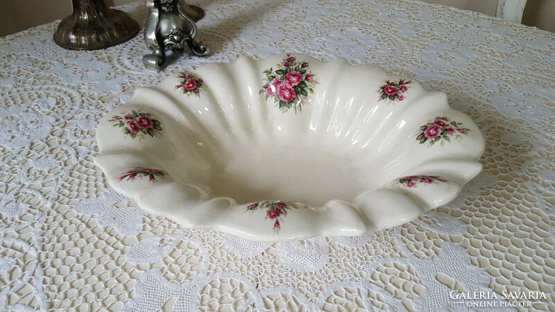 Beautiful pink earthenware centerpiece, offering bowl