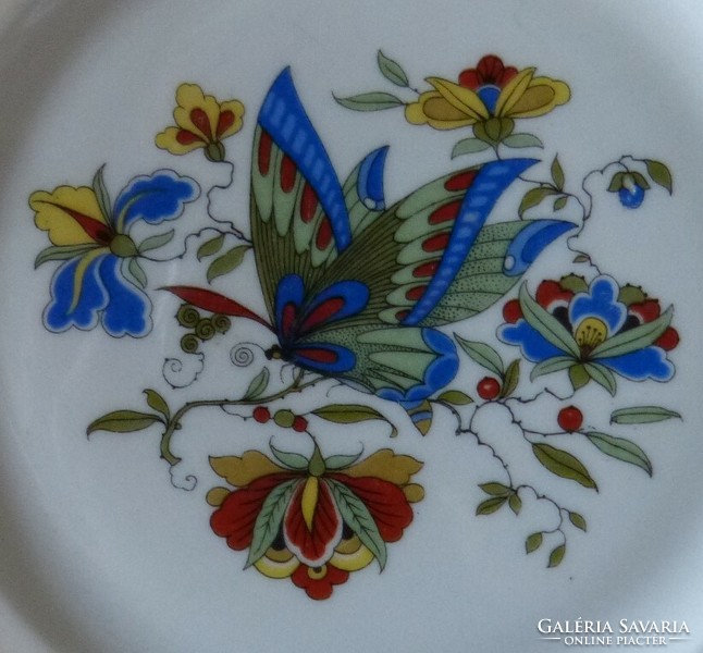 6 Pcs. Zsolnay plate / butterfly.