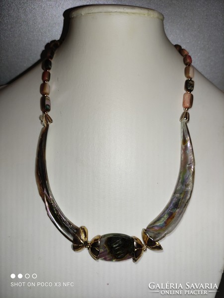 Now discounted! Abalone shell necklace unique fashion jewelry