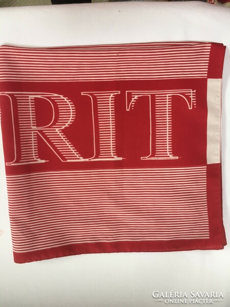 Esprit brand beautiful small white-red striped silk scarf, also a great choice for office wear