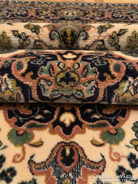 Used, worn, but very soft, beautiful antique carpet