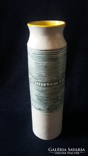 Biletzky: ceramic vase with turquoise decor, large size 31 cm
