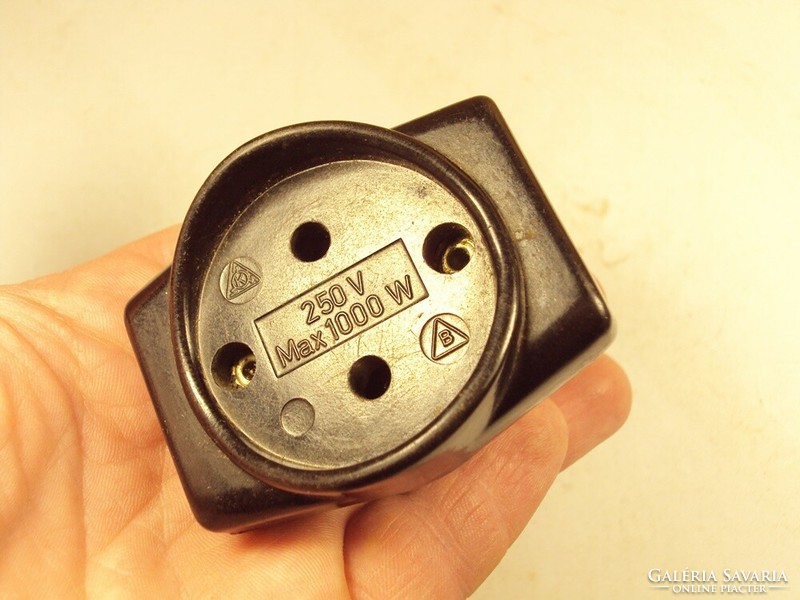 Retro socket distribution vinyl black electrical accessory from the 1970s
