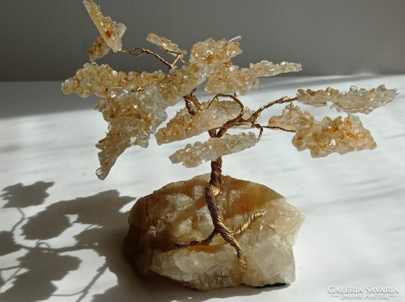 Citrine/Argonite mineral lucky tree