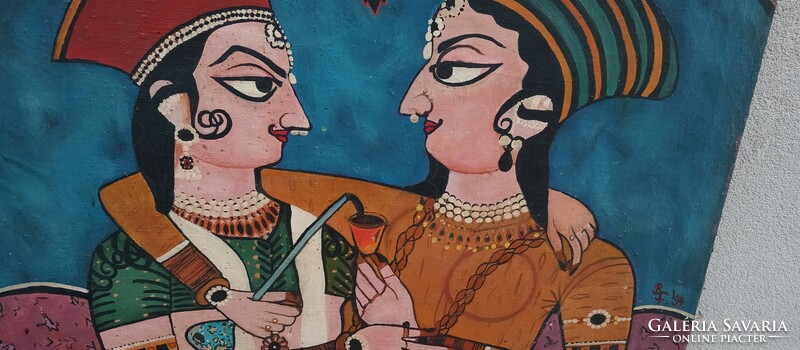 Indiai  festmény modernista art deco Alkudható'